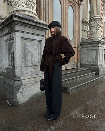 Novella Suede Belted Jacket