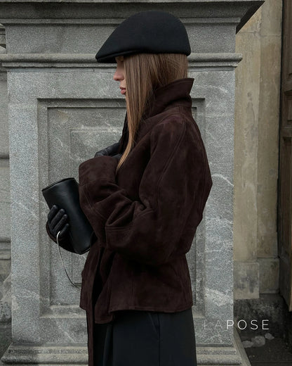 Novella Suede Belted Jacket