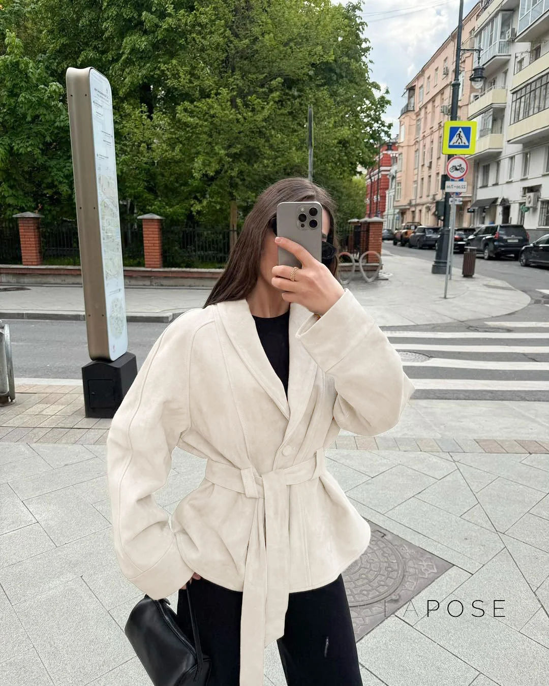 Novella Suede Belted Jacket