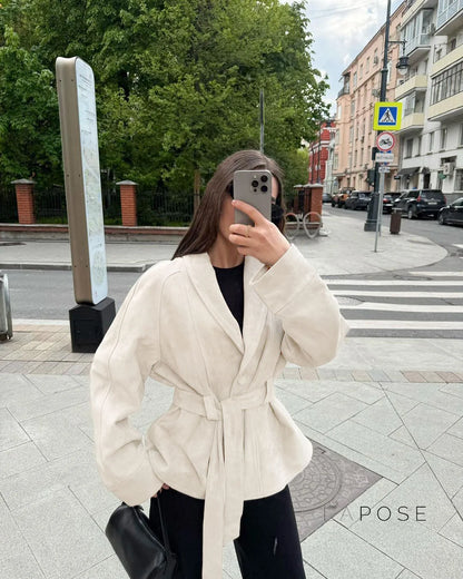 Novella Suede Belted Jacket