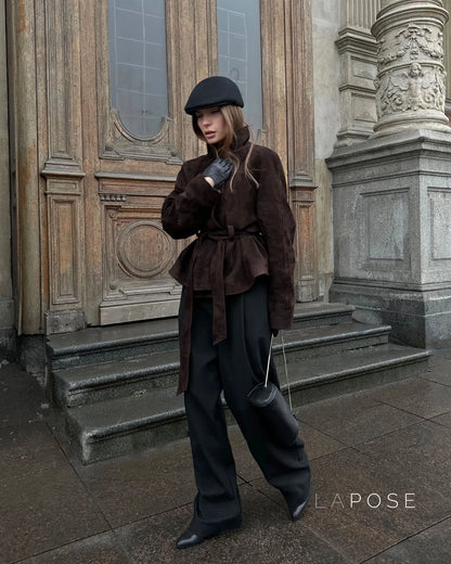 Novella Suede Belted Jacket