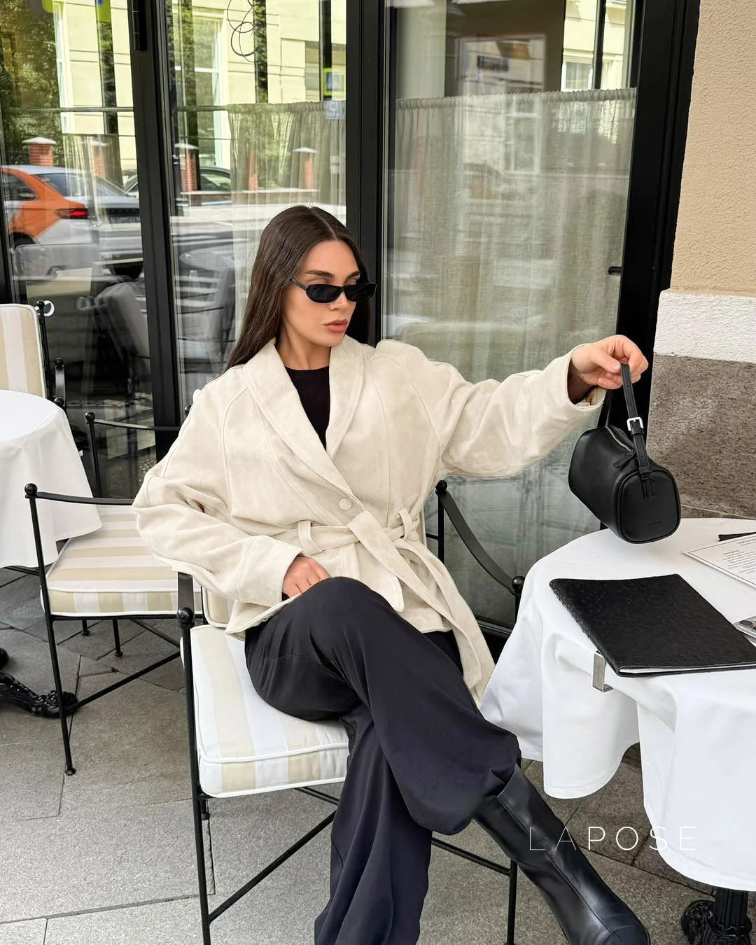 Novella Suede Belted Jacket