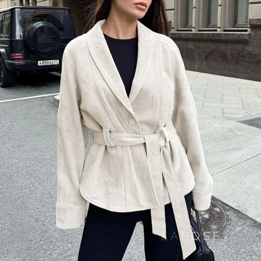 Novella Suede Belted Jacket