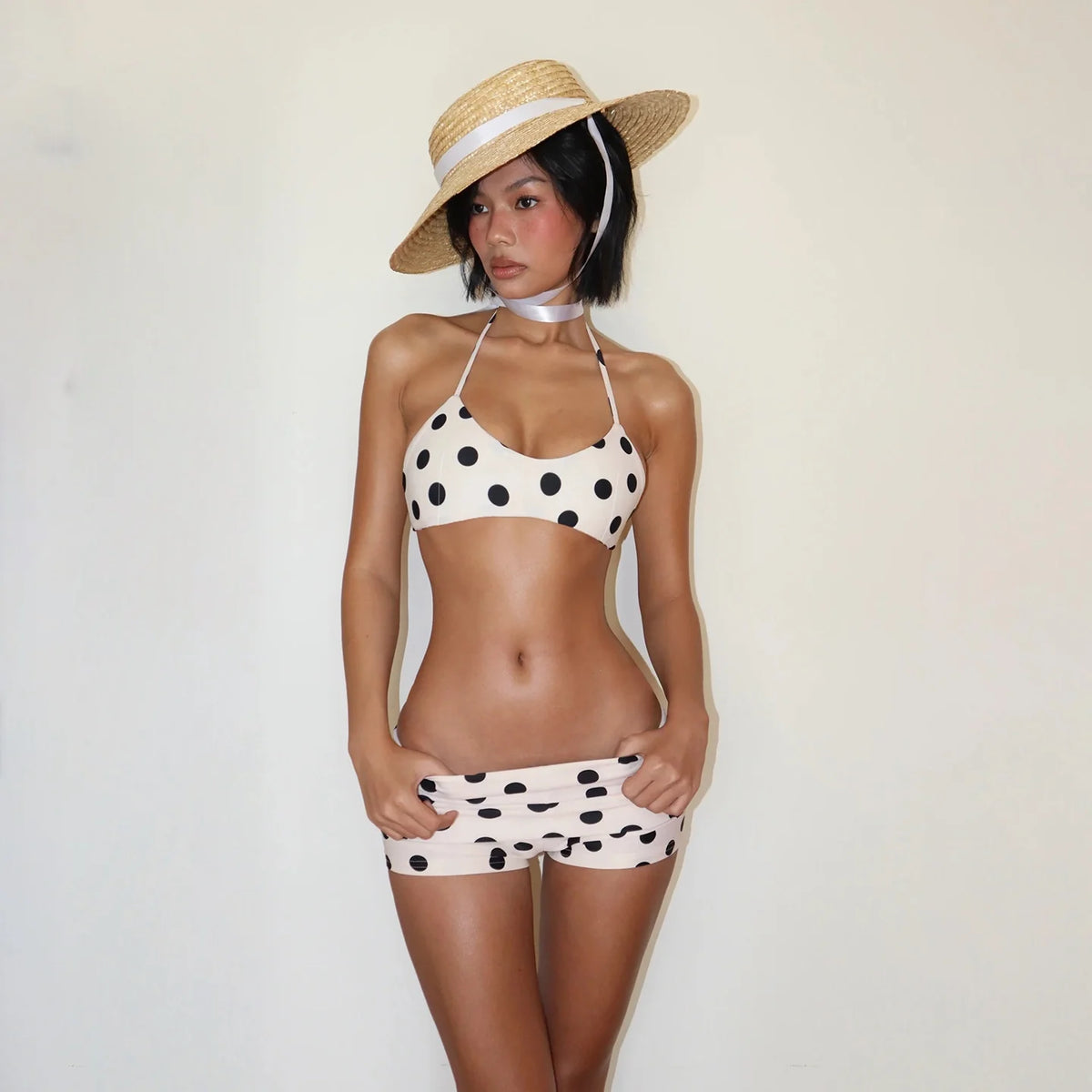 Polka Dot Halterneck Short Set