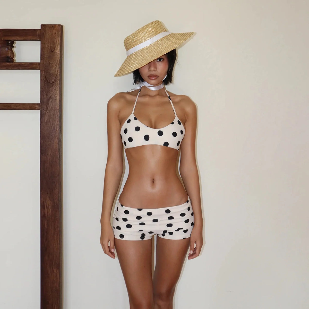 Polka Dot Halterneck Short Set