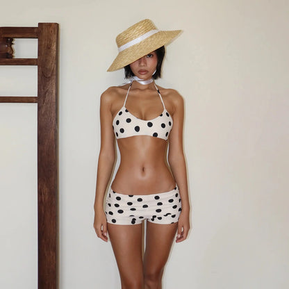 Polka Dot Halterneck Short Set