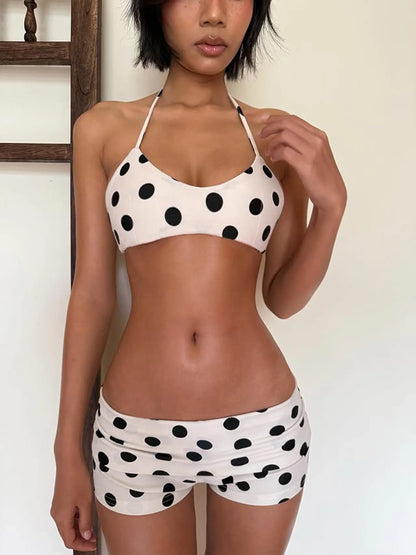 Polka Dot Halterneck Short Set