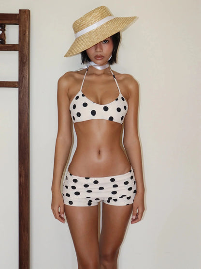 Polka Dot Halterneck Short Set