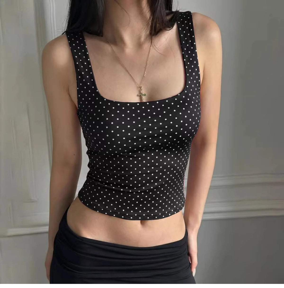 Polka Dot Square Neck Camisole