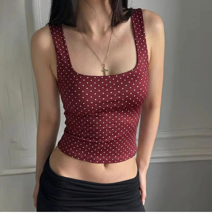 Polka Dot Square Neck Camisole