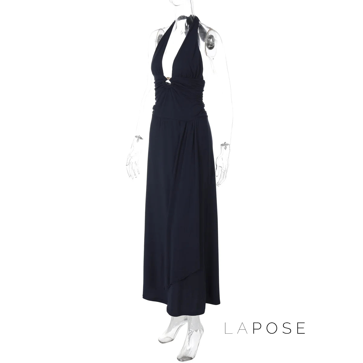 Raelee Halter Ruched Maxi Dress