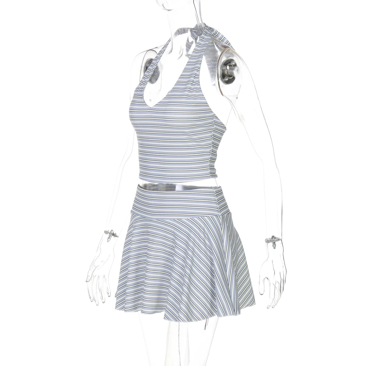 Rheya Striped Knit Mini Skirt Set