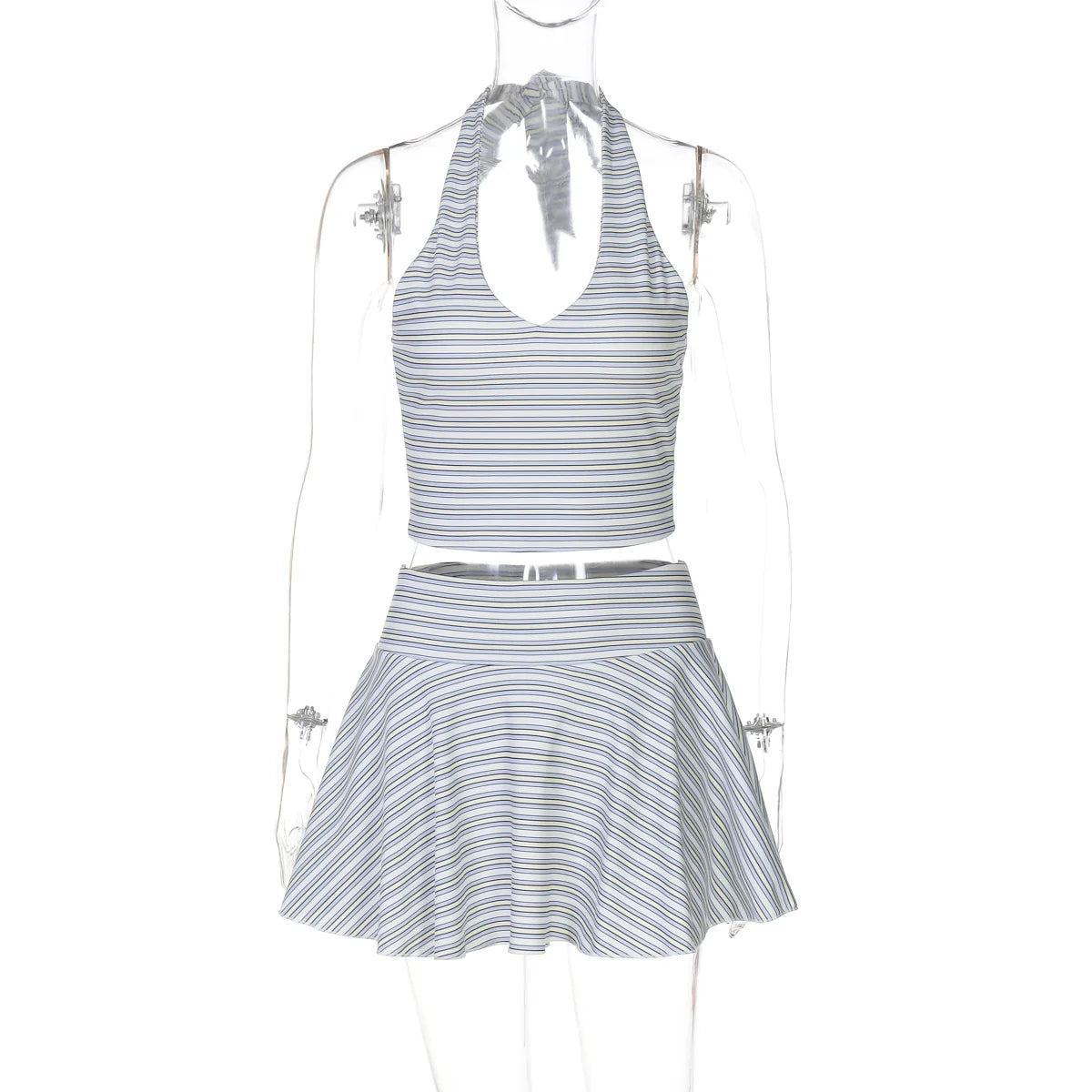 Rheya Striped Knit Mini Skirt Set