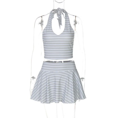 Rheya Striped Knit Mini Skirt Set