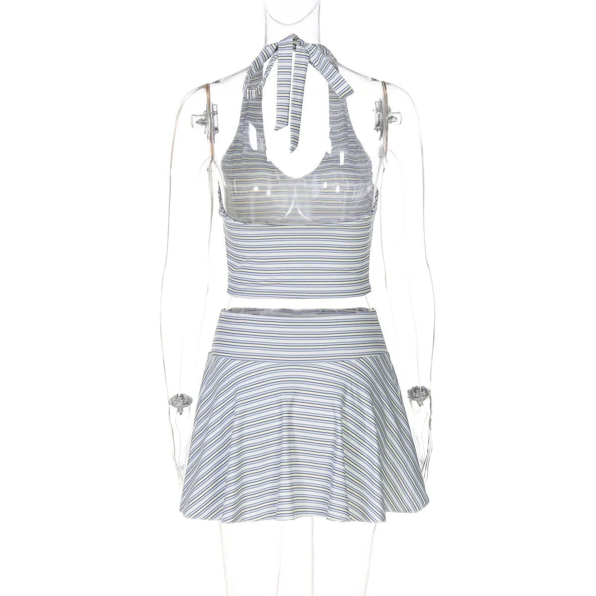 Rheya Striped Knit Mini Skirt Set
