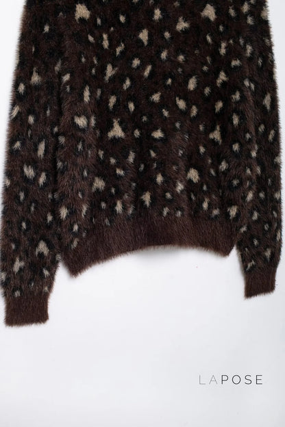 Roisin Leopard Bow Knit Cardigan