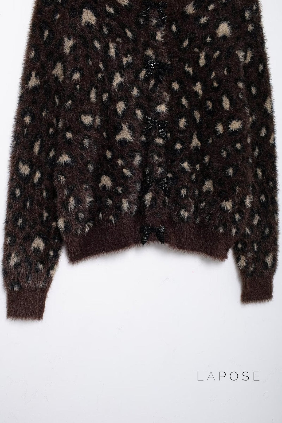 Roisin Leopard Bow Knit Cardigan