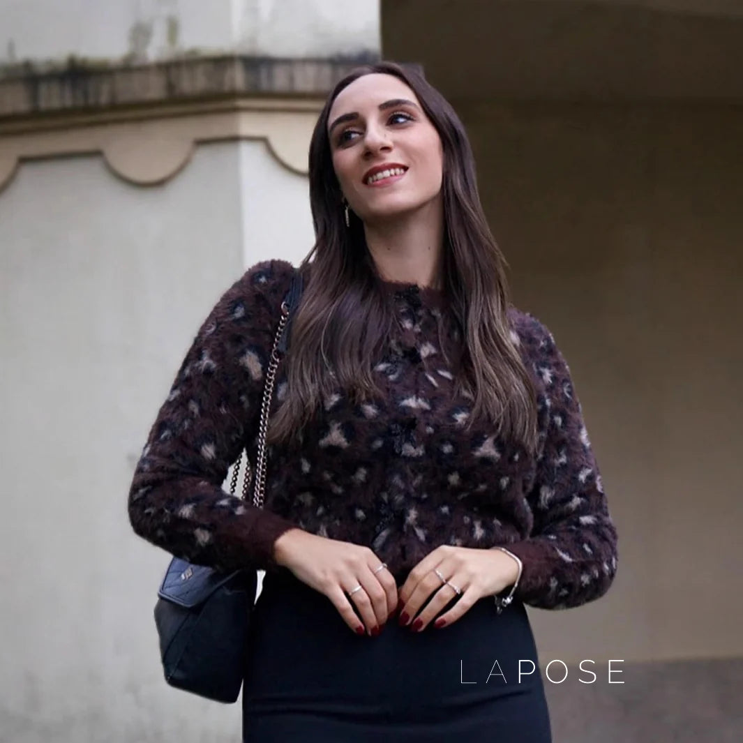 Roisin Leopard Bow Knit Cardigan