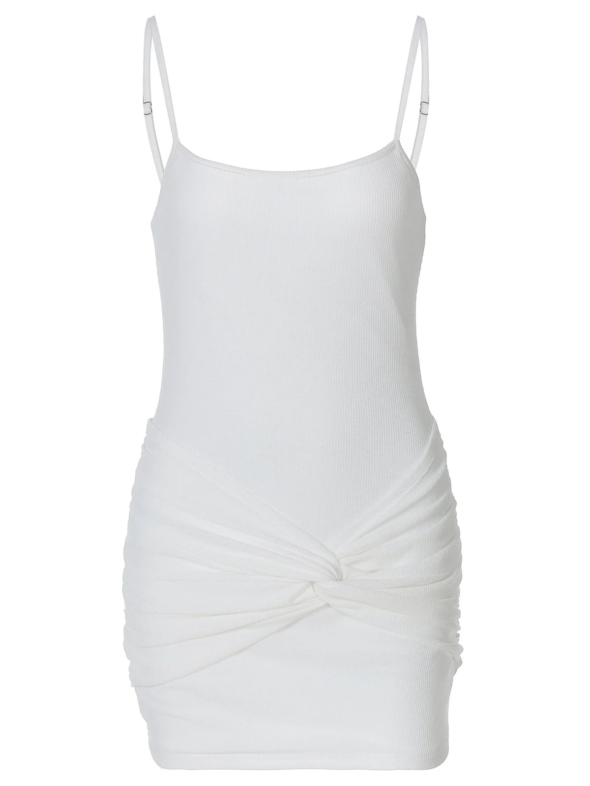 Ruched Spaghetti Strap Mini Dress