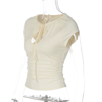 Ryan Cut-Out Tie Front Tee