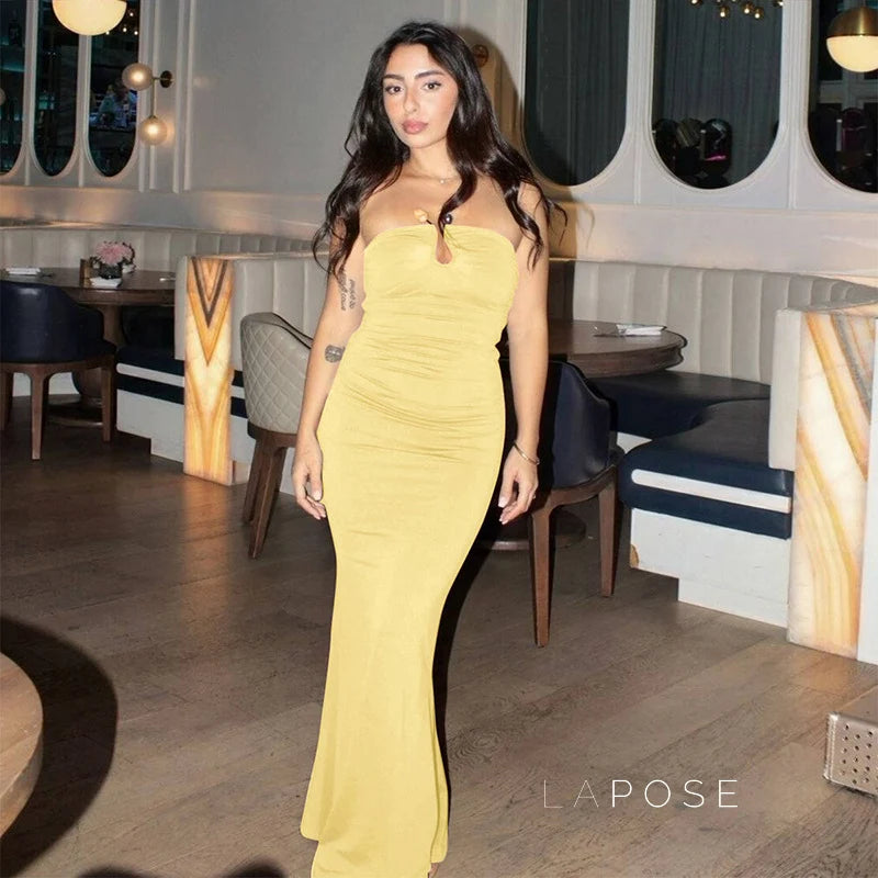 Sadee Strapless Bodycon Maxi Dress