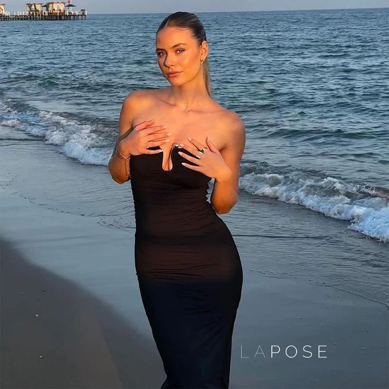 Sadee Strapless Bodycon Maxi Dress