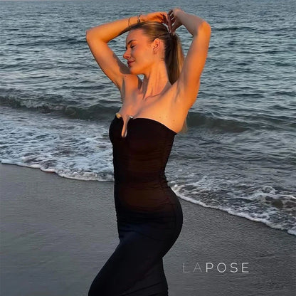 Sadee Strapless Bodycon Maxi Dress