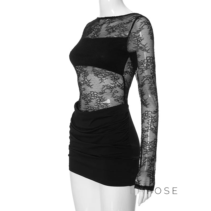 Samayah Lace Bodycon Mini Dress