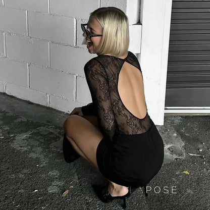 Samayah Lace Bodycon Mini Dress