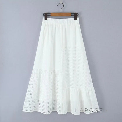 Saray Embroidered Cutout Skirt Set
