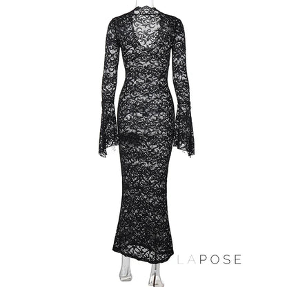Sariyah Sheer Lace Maxi Dress