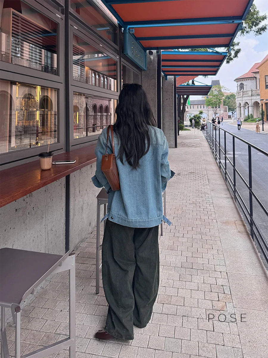 Saydee Panelled Washed Denim Jacket