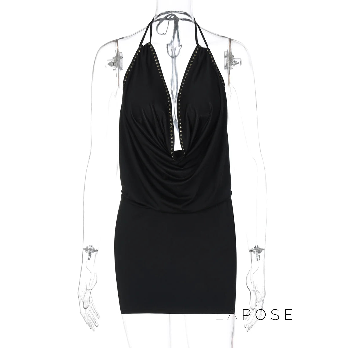 Serina Studded Halter Mini Dress