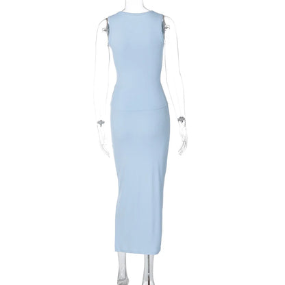 Shrinika Ribbed Skirt Set