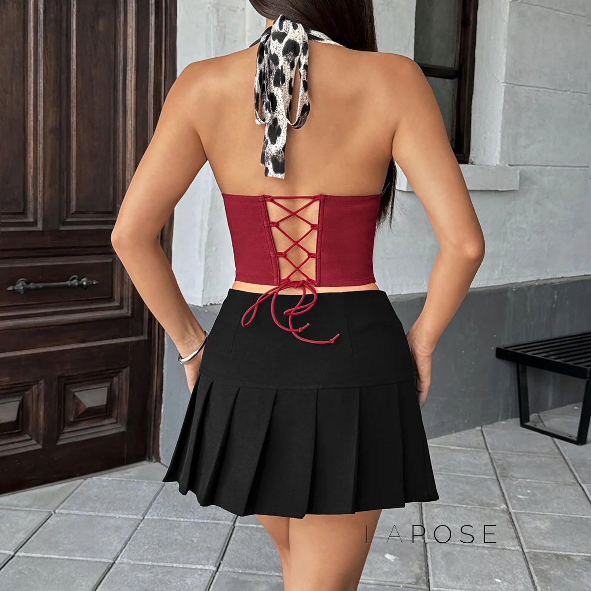 Sila Leopard Print Corset Top