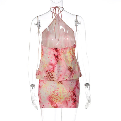 Sofi Floral Halter Mini Dress