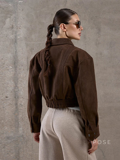Star Lapel Crop Jacket