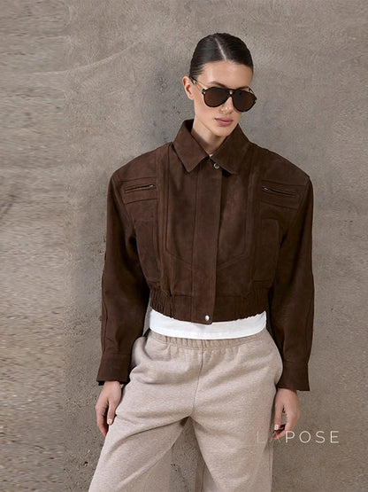Star Lapel Crop Jacket