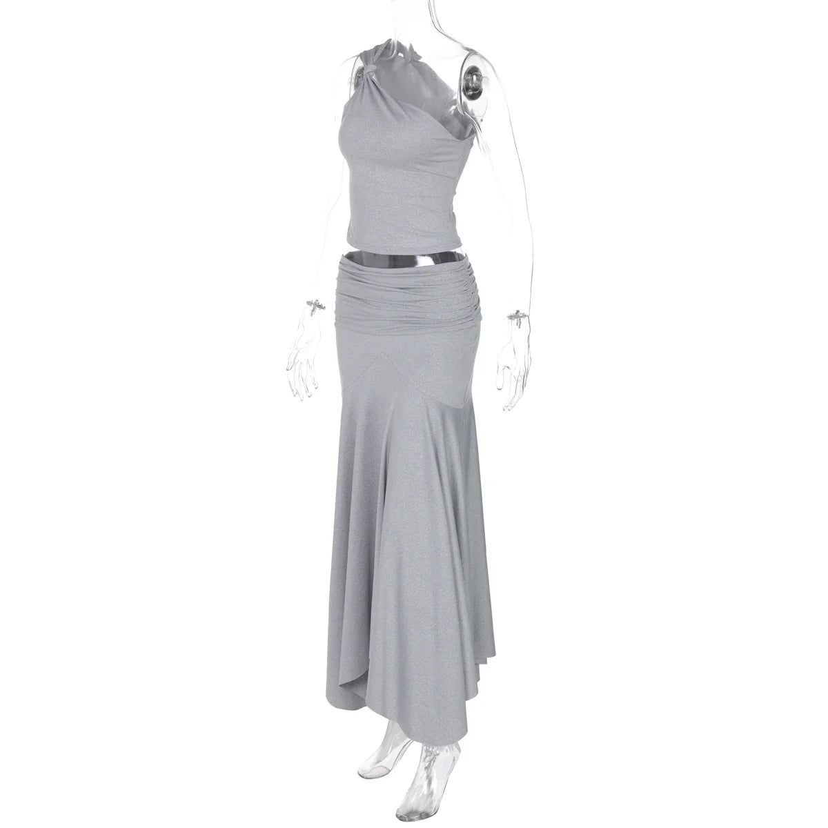 Taryn Ribbed Twist Skirt Set