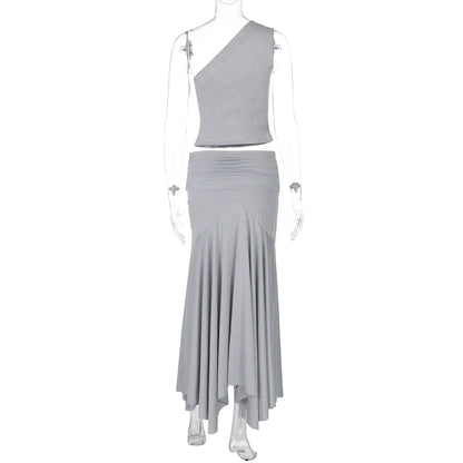 Taryn Ribbed Twist Skirt Set