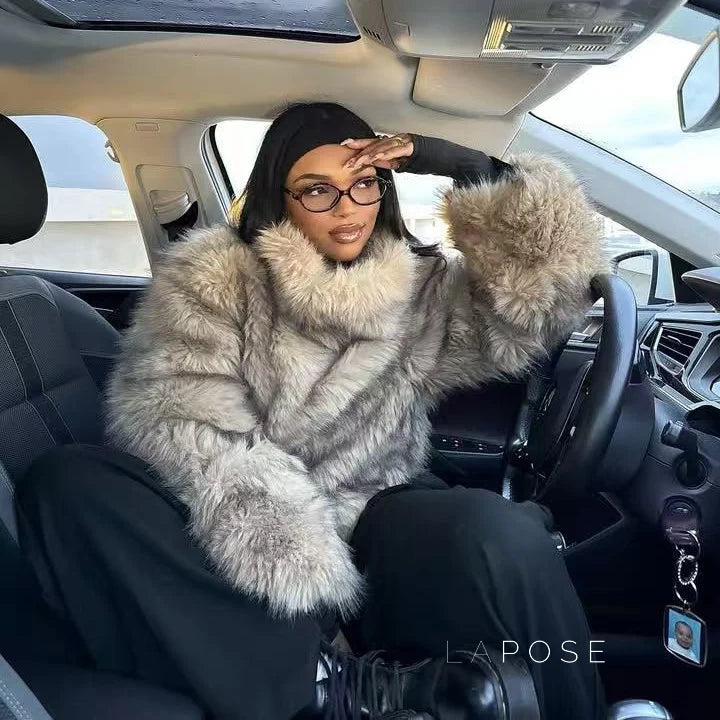Thea Plush Faux Fur Jacket