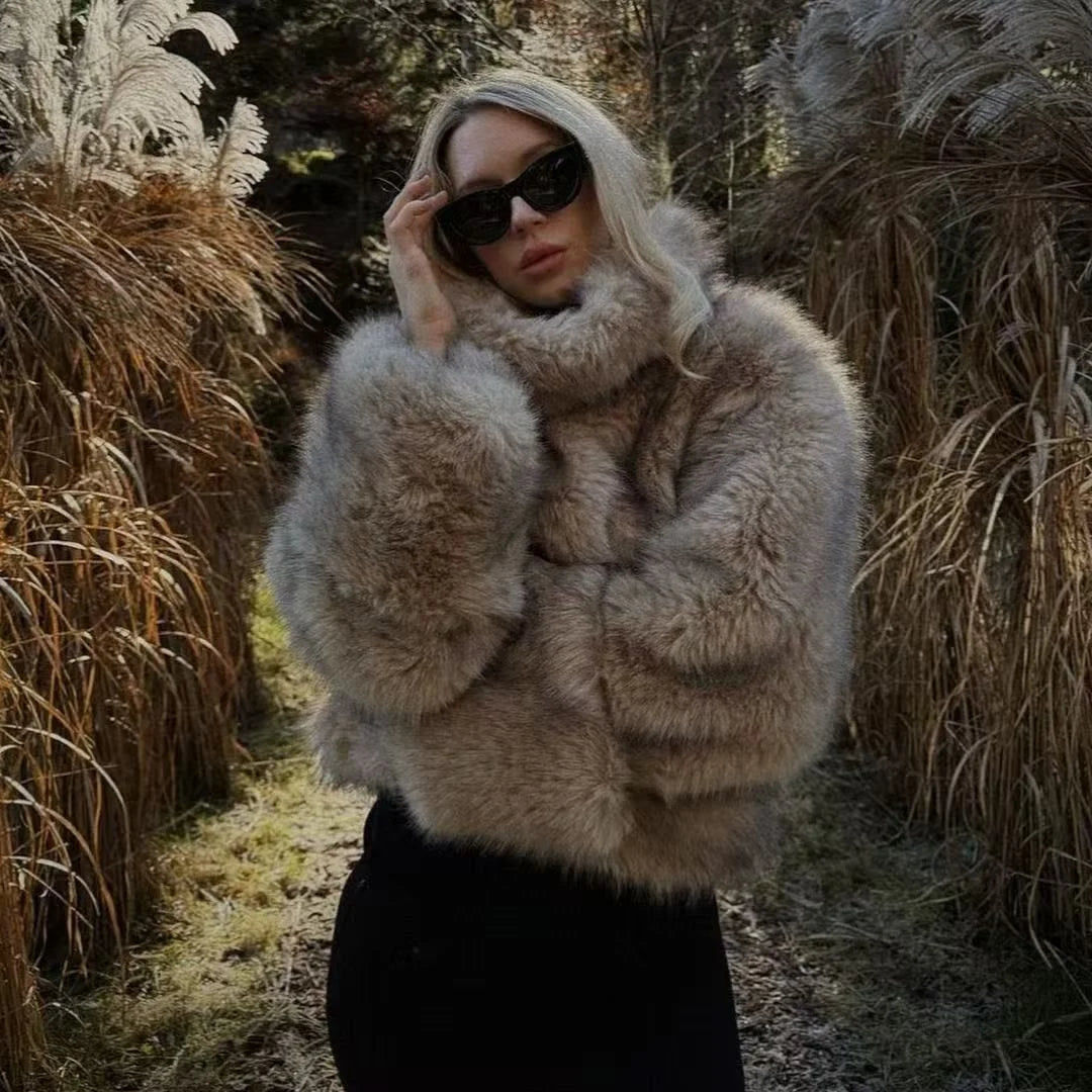 Thea Plush Faux Fur Jacket