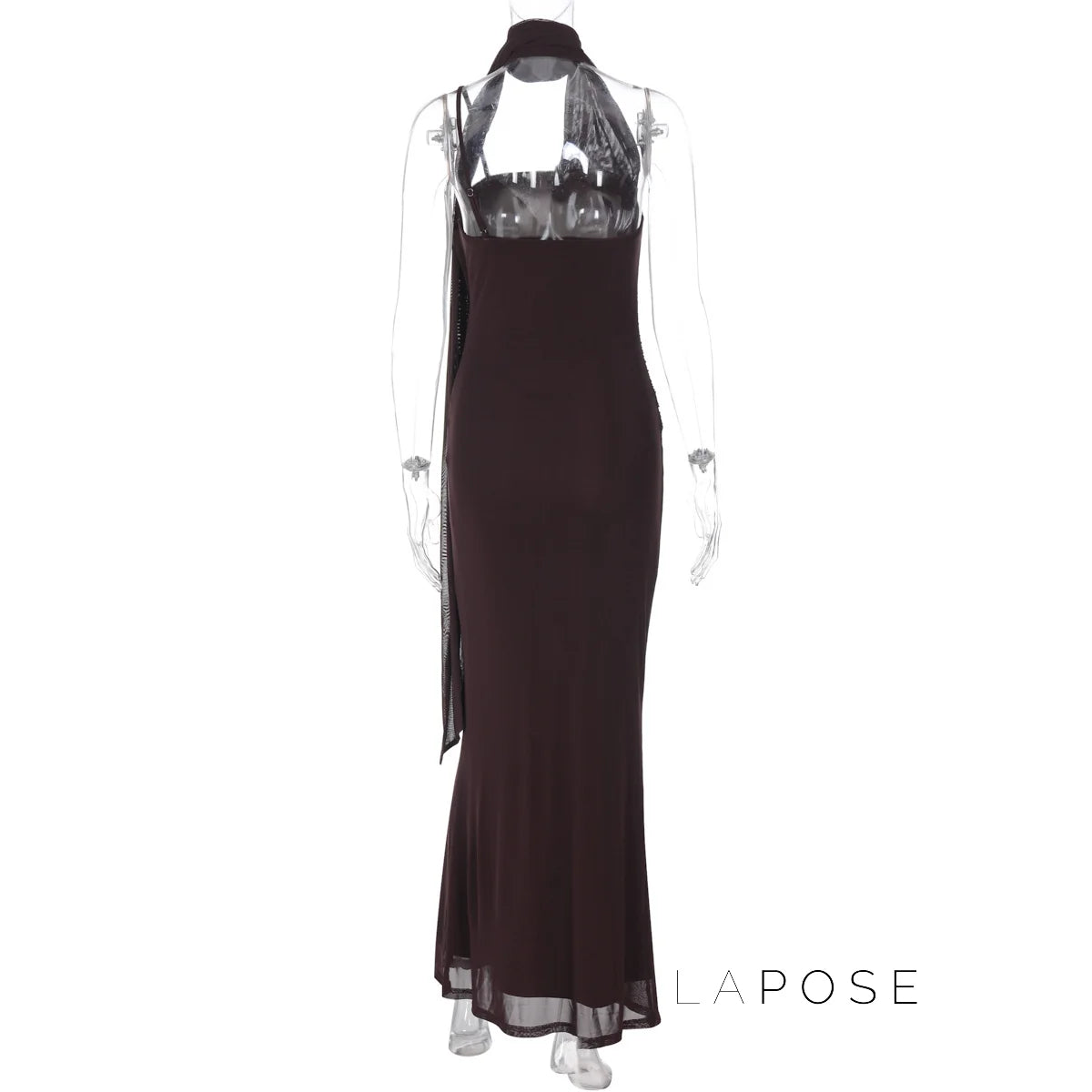 Valentine Strapless Mesh Midi Dress