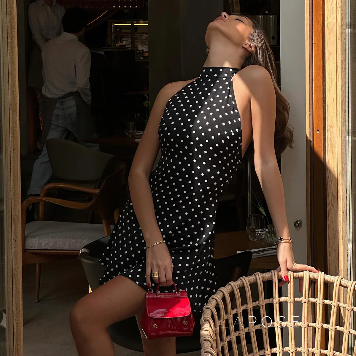 Vanessa Halter Polka Dot Mini Dress