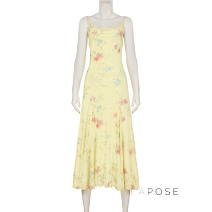 Vanna Botanical Print Maxi Dress