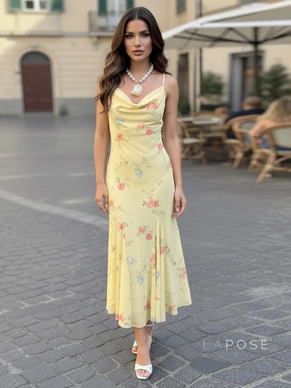 Vanna Botanical Print Maxi Dress