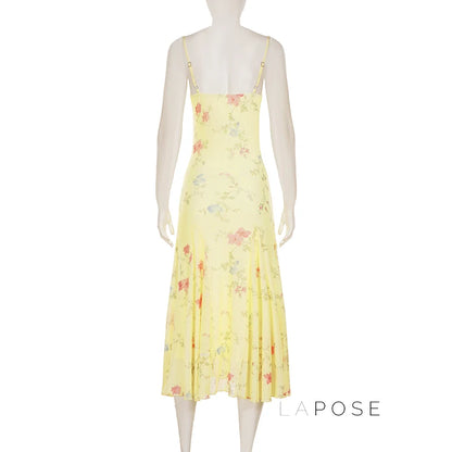 Vanna Botanical Print Maxi Dress