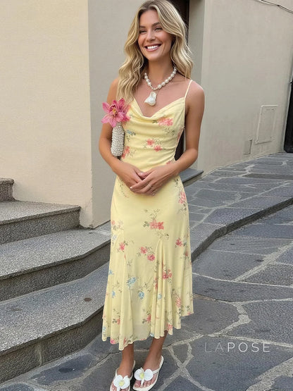 Vanna Botanical Print Maxi Dress