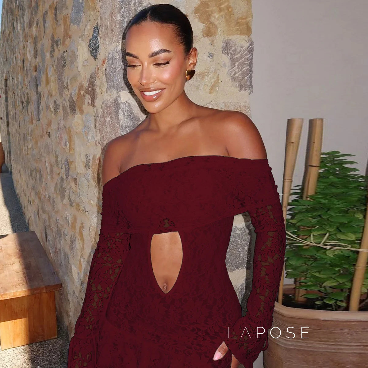 Varnika Off Shoulder Lace Mini Dress