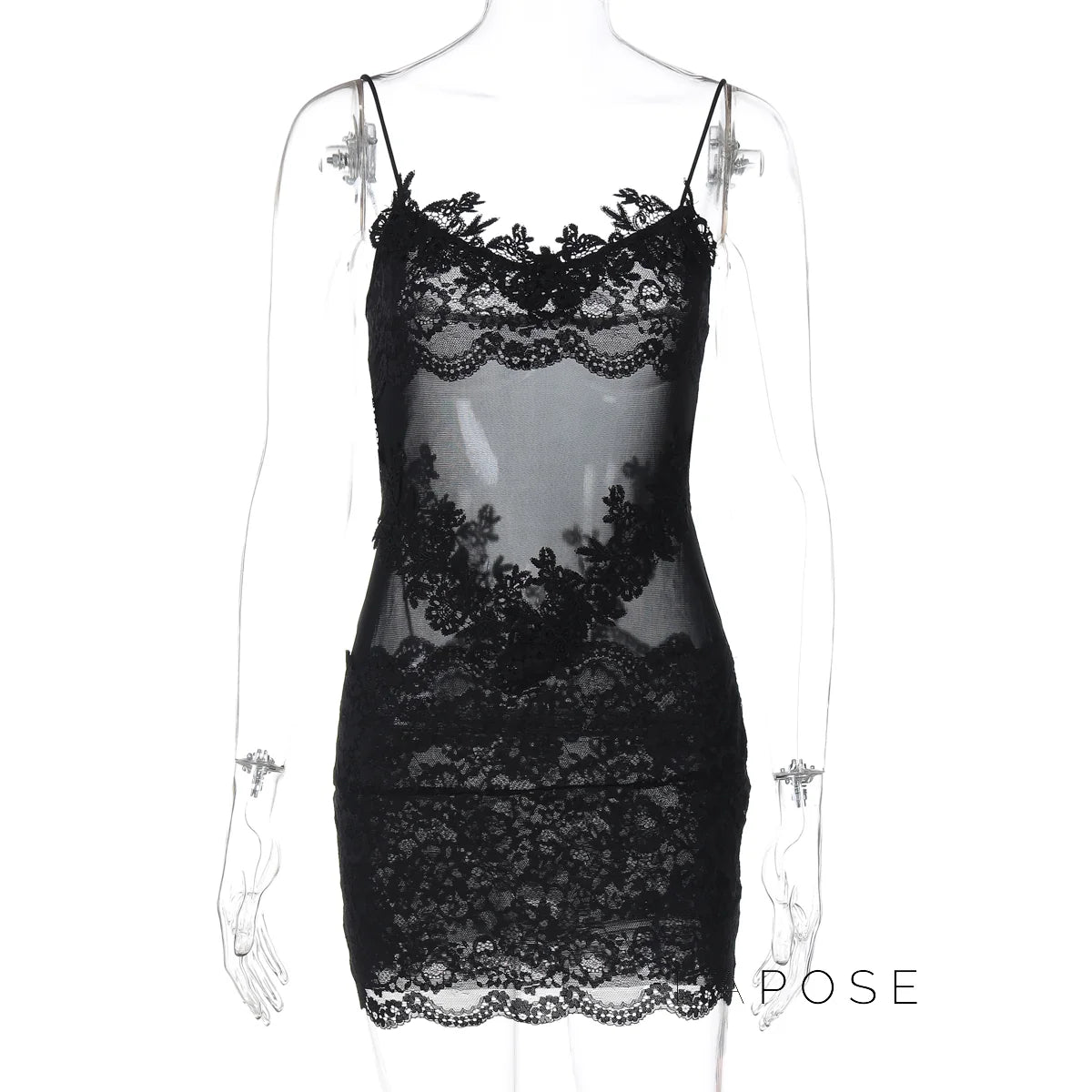 Whitleigh Lace Mesh Mini Dress